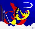 Лыжник (Abstract Anthropomorphic Art)